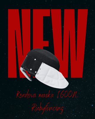 Novinka na našem skladě 🫵🤩🤺 Kordová maska s nejvyšší certifikací 1600 N, vhodná na všechny soutěže a ještě k tomu za...